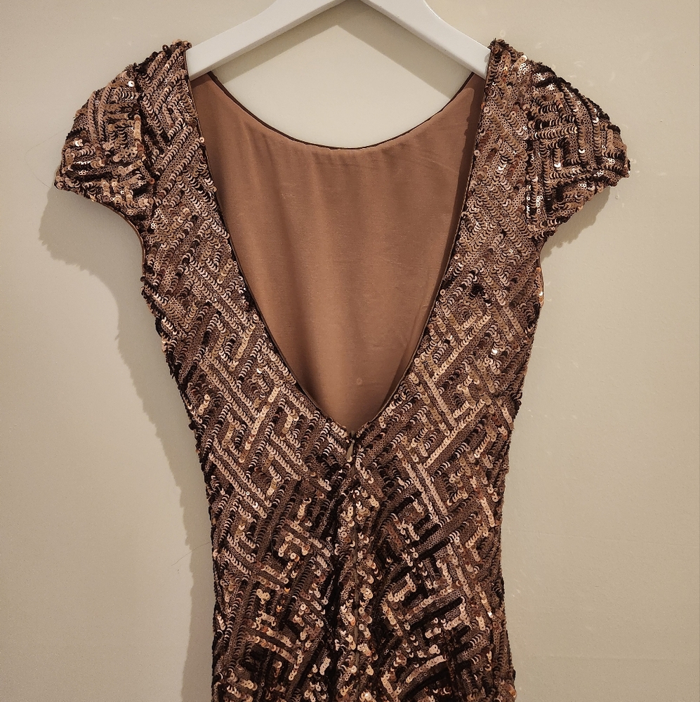 Gold Sequin Dress - XS - Picture 4 of 6